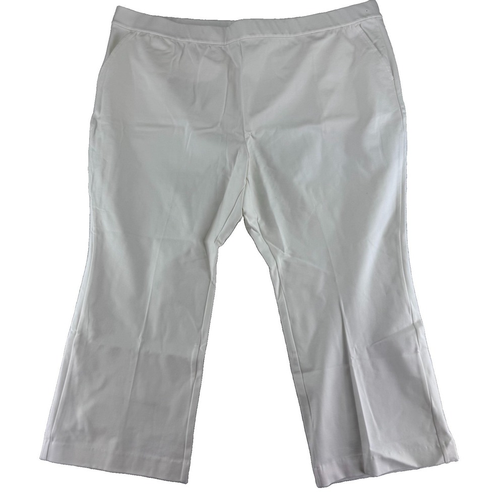 Beautiful by Lawrence Zarian Pull On Tailored Kint Pants 3XP Ivory